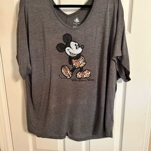 Disney Gray Mickey Mouse Plus T-Shirt